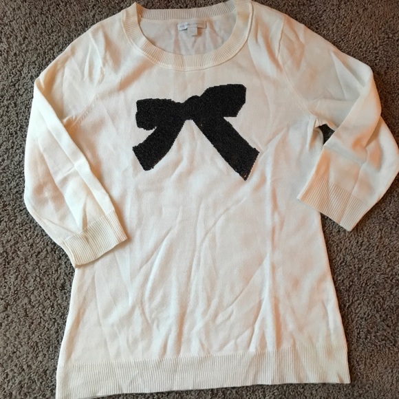 New York & Company sparkle bow sweater. - Picture 3 of 4